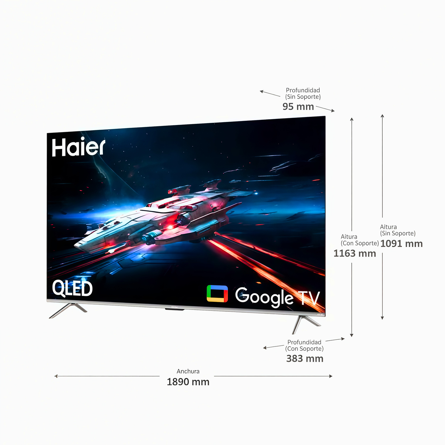 Haier – TV QLED Smart 85” – H85Q80FUX