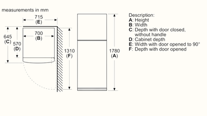 Bosch – Réfrigérateur 242 L A++ – GSN36VL30U